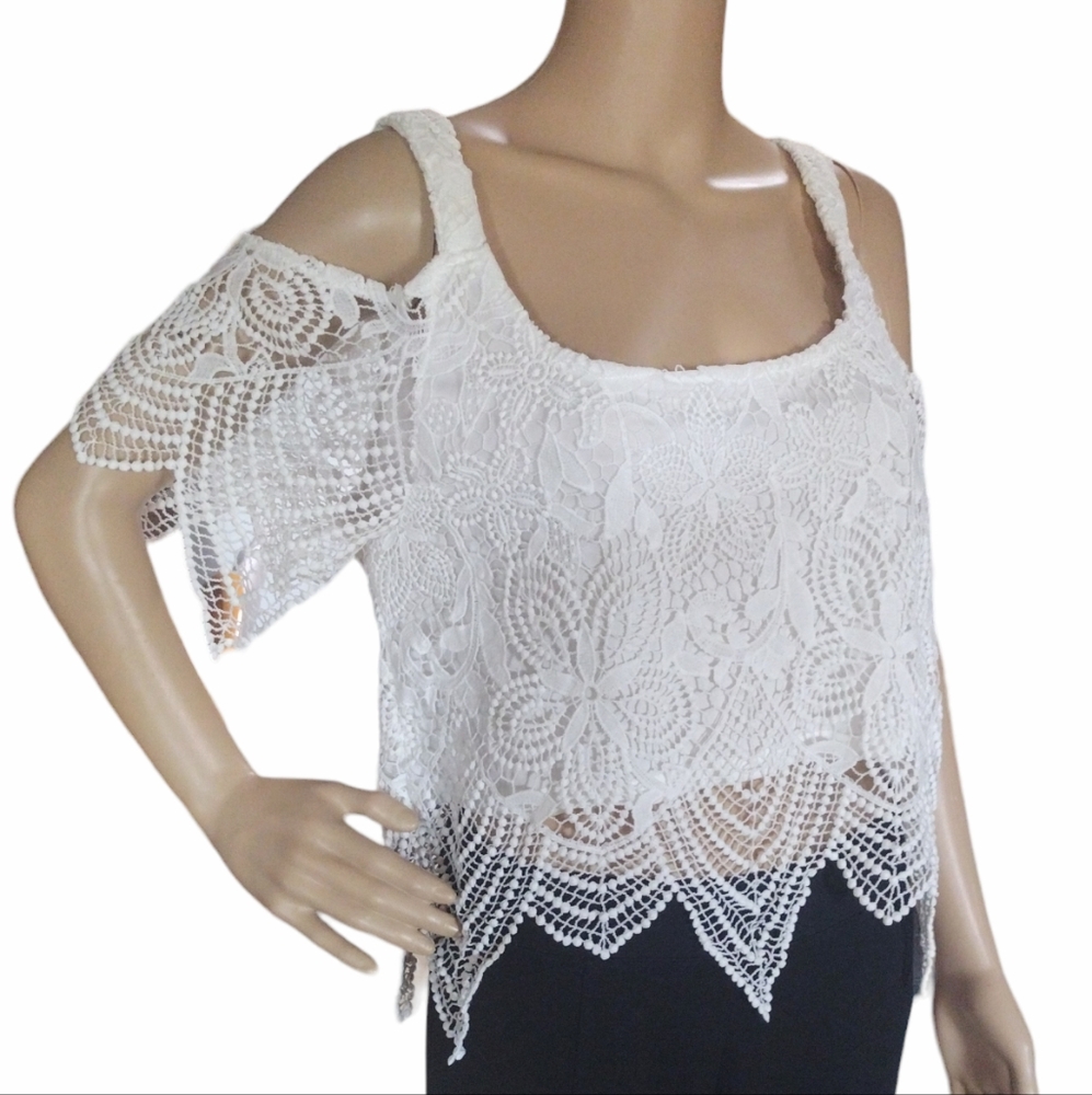 Valley Girl Lace Cropped Top